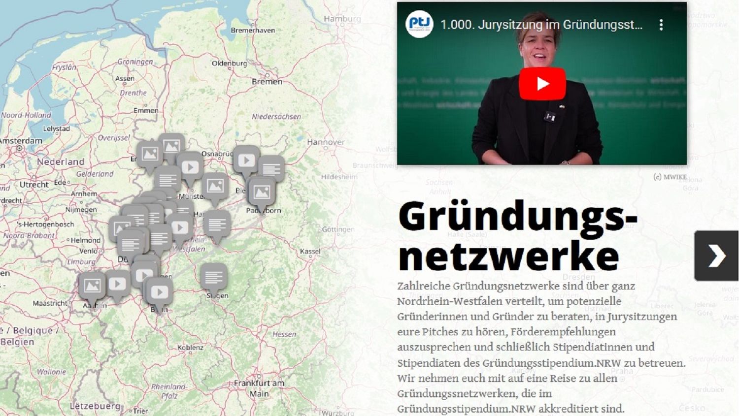 Screenshot Einstieg Storymap